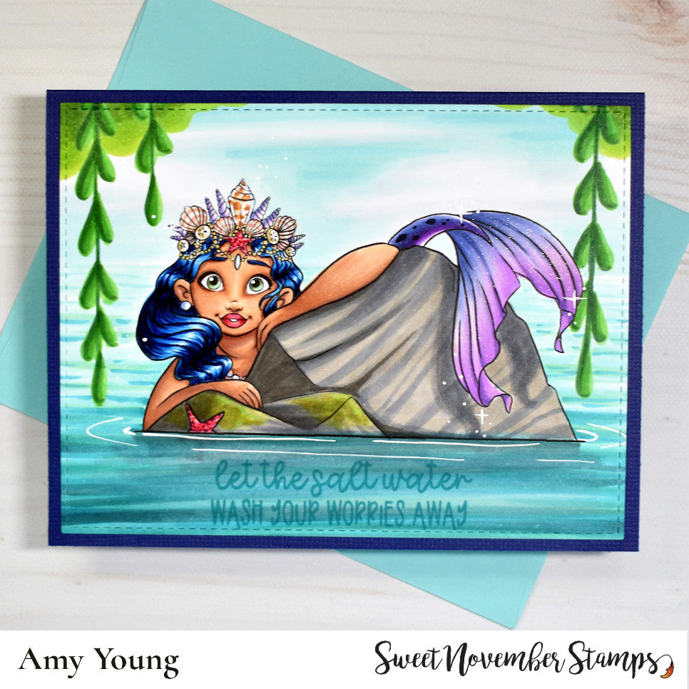 Digital Stamp - Sea Queens: Azure