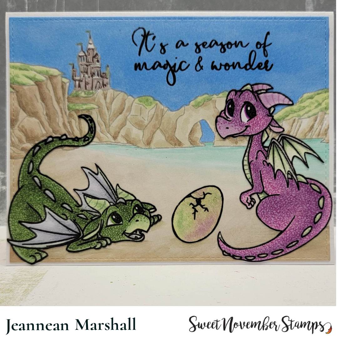 Clear Stamp Set - Dragon Trio 4x6