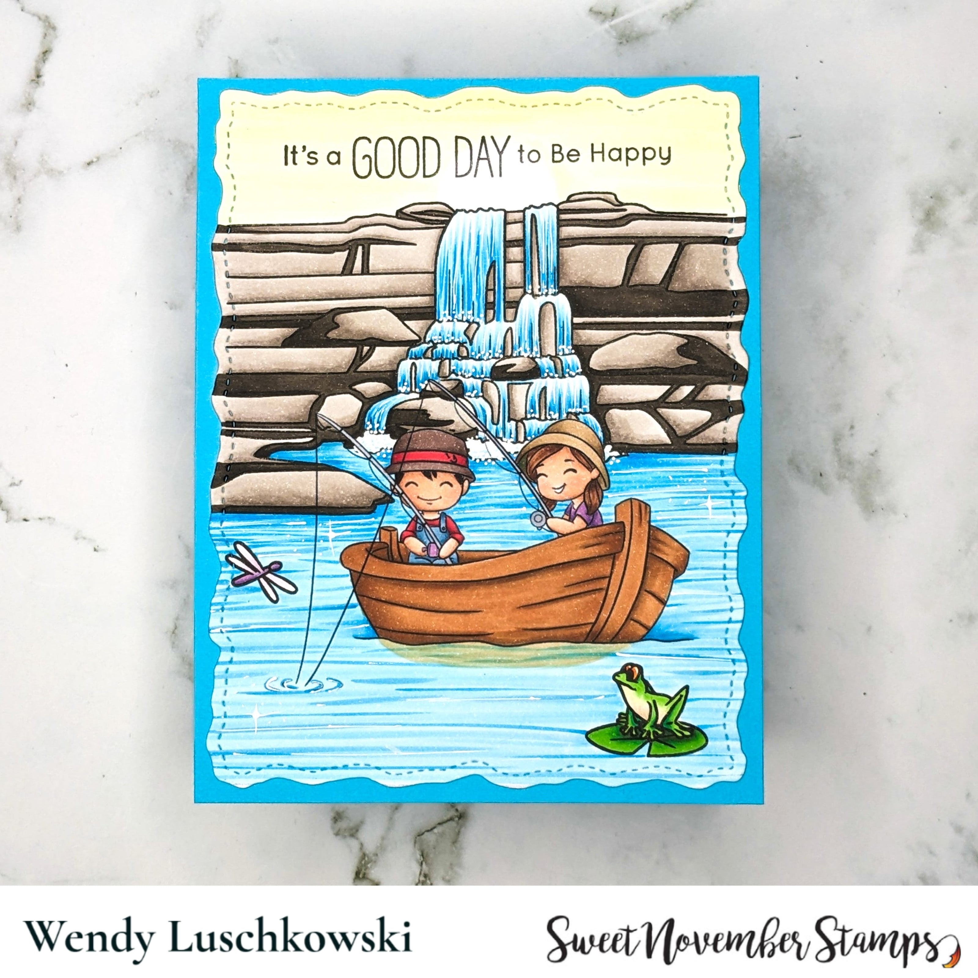 Digital Stamp - A great catch