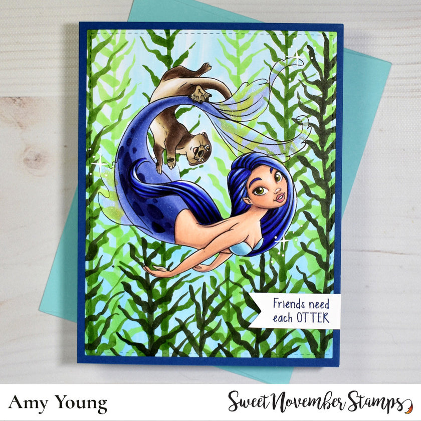 Digital Stamp - Mermazing Friends: Masha and Bruno