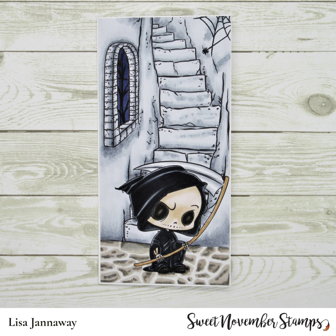 Digital Stamp - Background Builder: Haunted Staircase