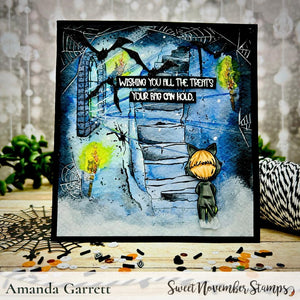 Digital Stamp - Background Builder: Haunted Staircase