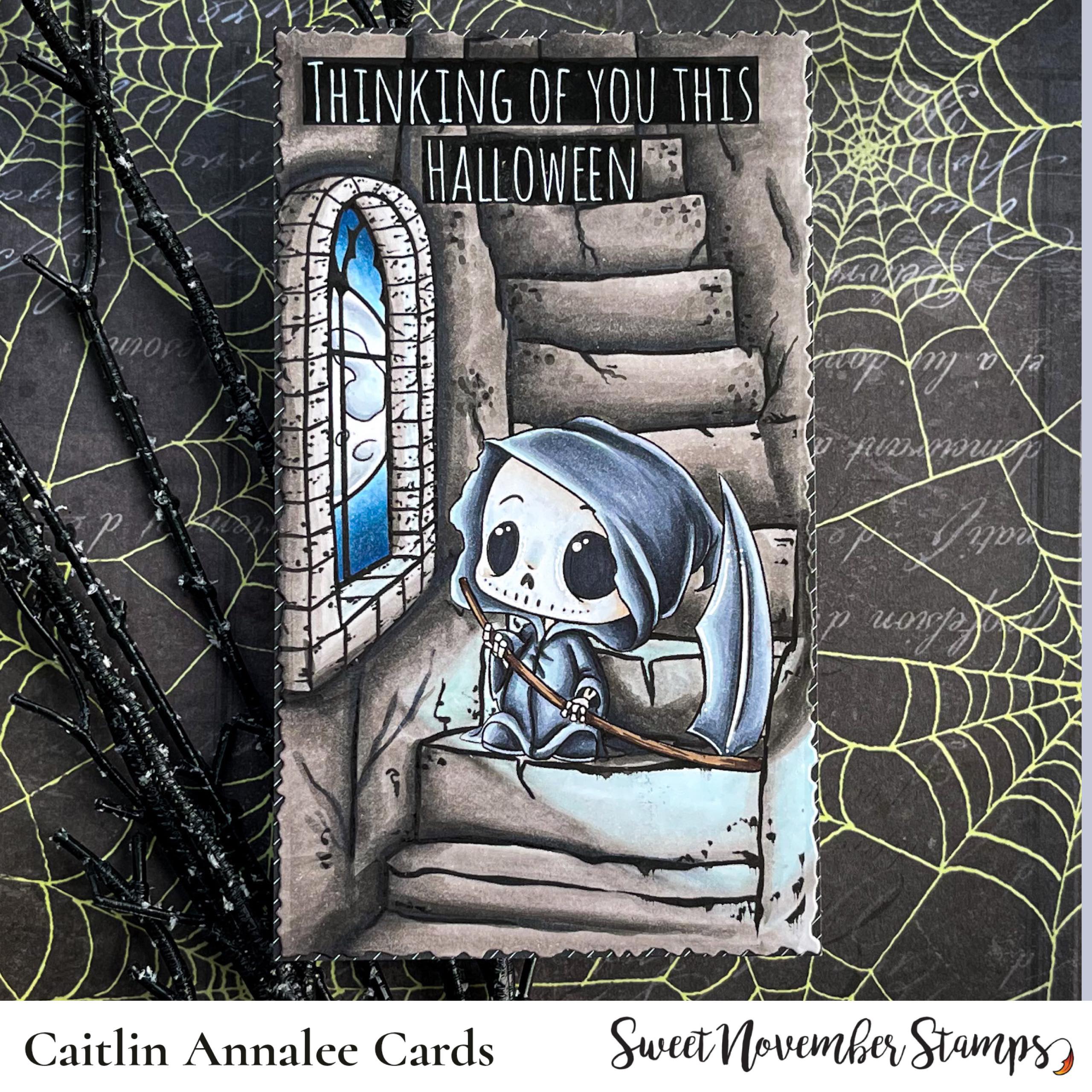 Digital Stamp - Background Builder: Haunted Staircase