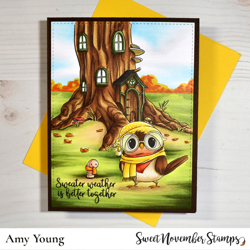 Digital Stamp - Cozy Fall Birds: Chadwick Chickadee