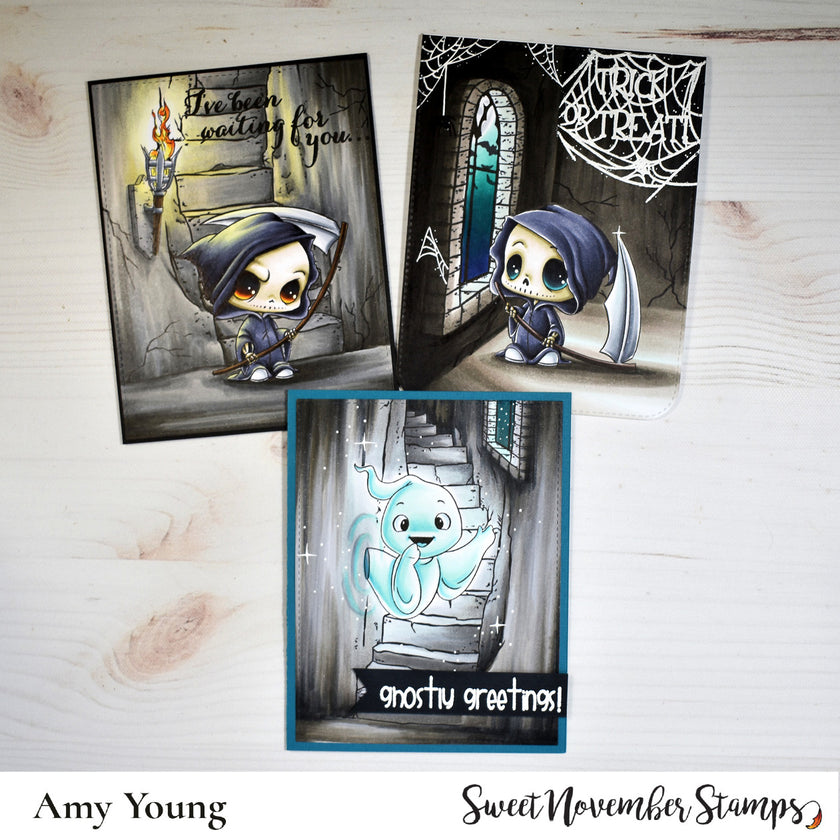 Digital Stamp - Background Builder: Haunted Staircase