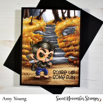 Digital Stamp - Li'l Wolfy Scary