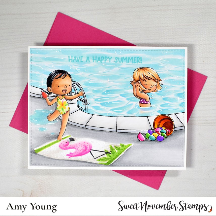 Digital Stamp - Wet and Wild Water Balloon Fight