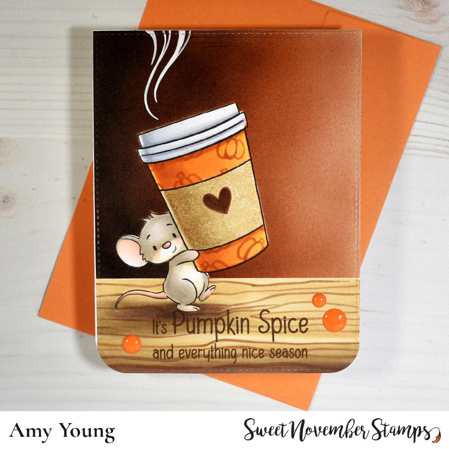 Digital Stamp - Hot Coffee Mouse