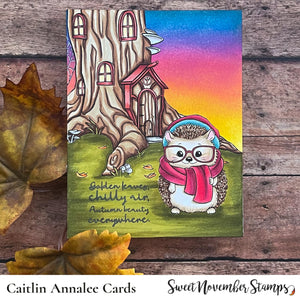Digital Stamp - Cozy Fall Critters: Tree House