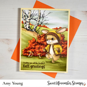 Digital Stamp - Cozy Fall Critters: Riley Rabbit