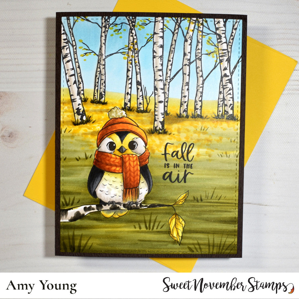 Digital Stamp - Cozy Fall Birds: Franny Finch