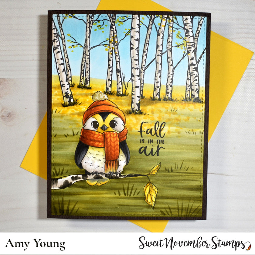 Digital Stamp - Cozy Fall Birds: Franny Finch