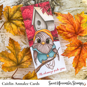 Digital Stamp - Cozy Fall Birds: Silas Sparrow