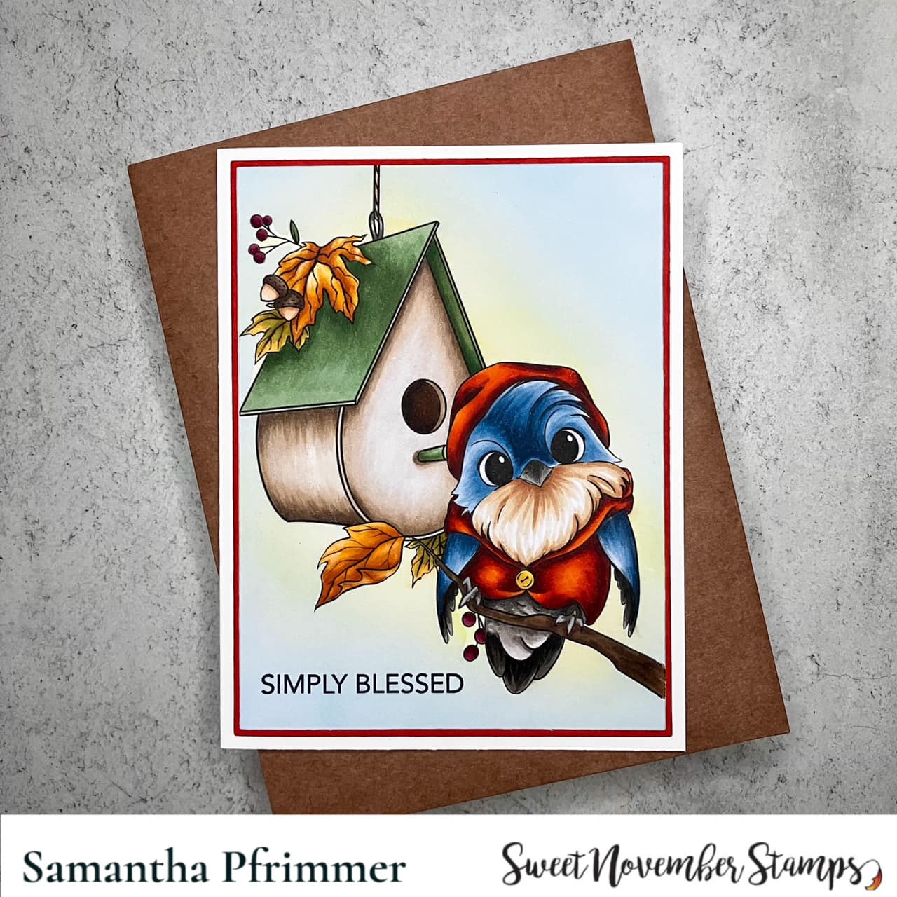 Digital Stamp - Cozy Fall Birds: Silas Sparrow
