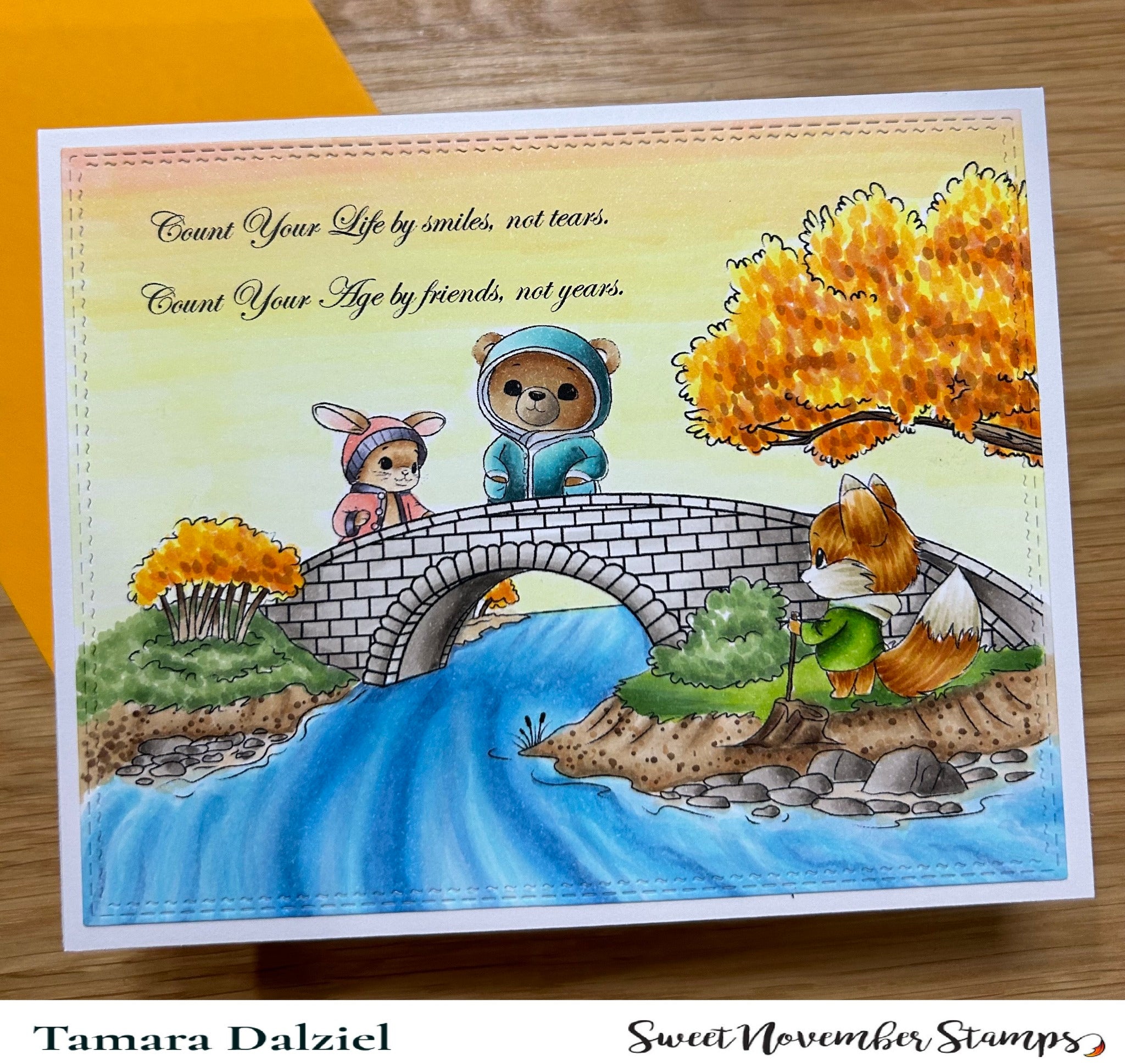 Digital Stamp - Cozy Fall Critters: Beckett Bear
