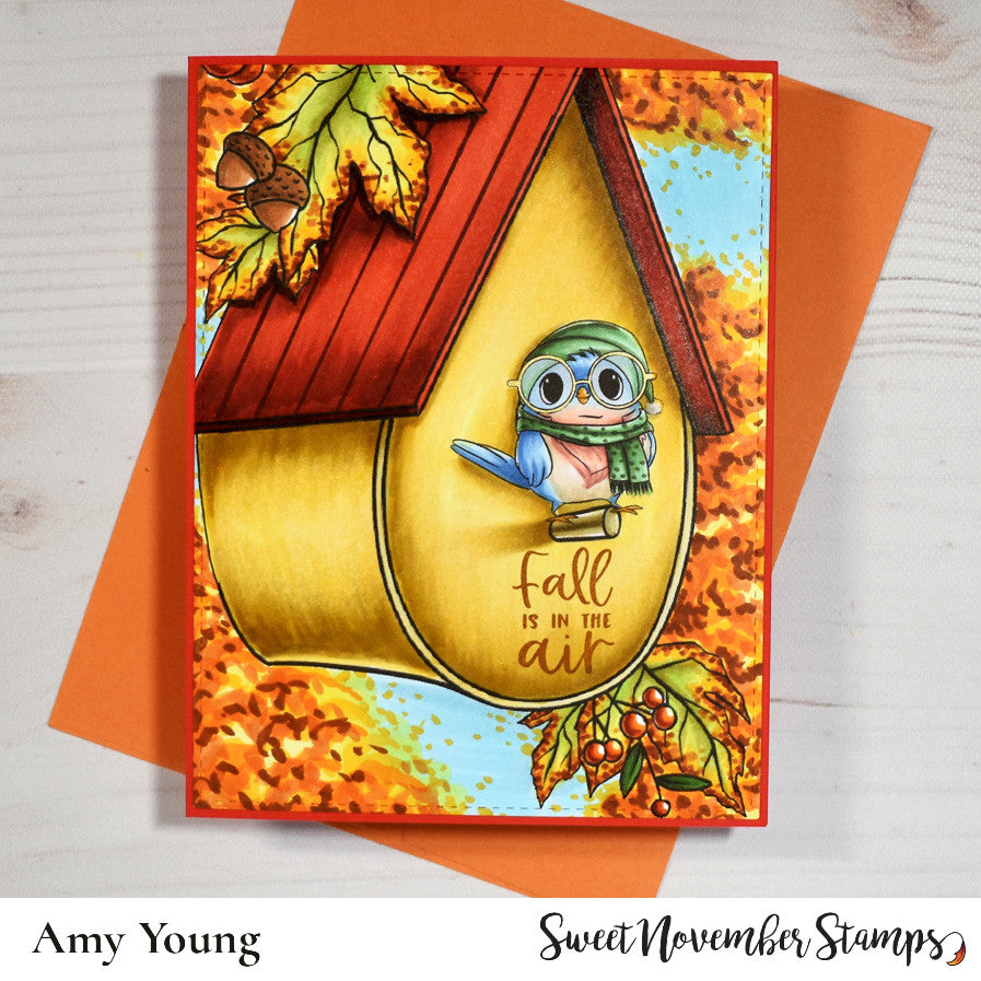 Digital Stamp - Cozy Fall Birds: Chadwick Chickadee