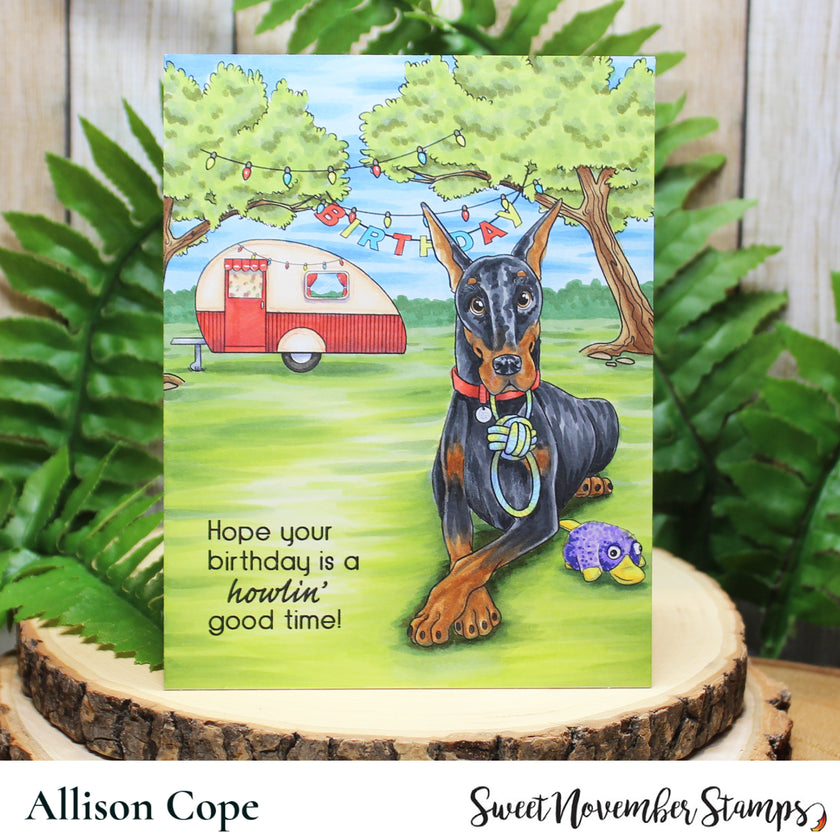 Digital Stamp - Dog Park 4: Sarge the Doberman