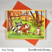 Digital Stamp - Fall Woodland: Fox, Squirrel and Raccoon