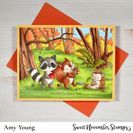 Digital Stamp - Fall Woodland: Fox, Squirrel and Raccoon