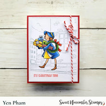 Load image into Gallery viewer, Clear Stamp Set - Retro Christmas Shoppers
