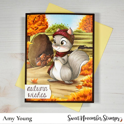 Digital Stamp - Cozy Fall Critter: Suzy Squirrel