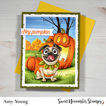 Load image into Gallery viewer, Digital Stamp - Howl-O-Ween Pups: Pugsley&#39;s Pumpkin Costume
