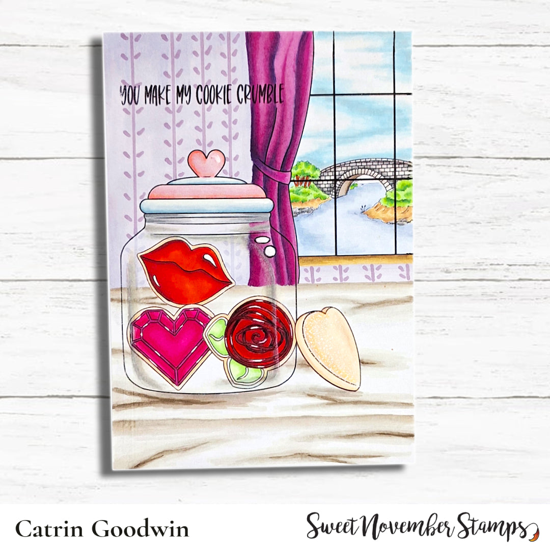 Digital Stamp - Valentine Cookies: Cookie Jar Set