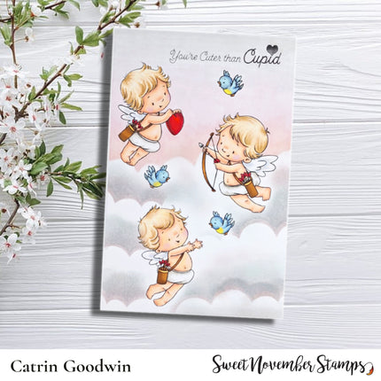 Digital Stamp - Baby Cupid: Cupid and the Dove