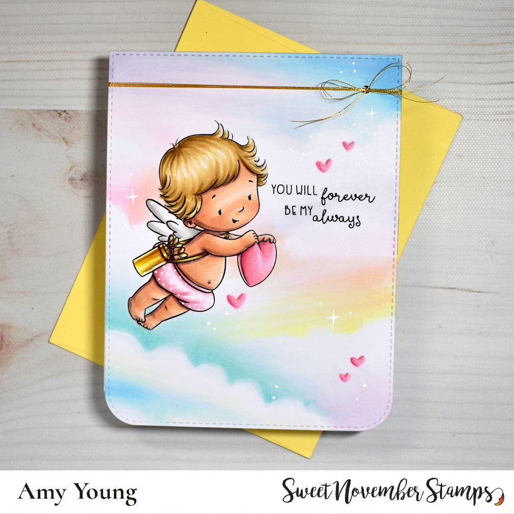 Digital Stamp - Baby Cupid: Cupid's heart