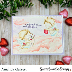 Digital Stamp - Baby Cupid: Cupid's heart