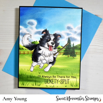 Digital Stamp - Dog Park 3: Scout the Border Collie