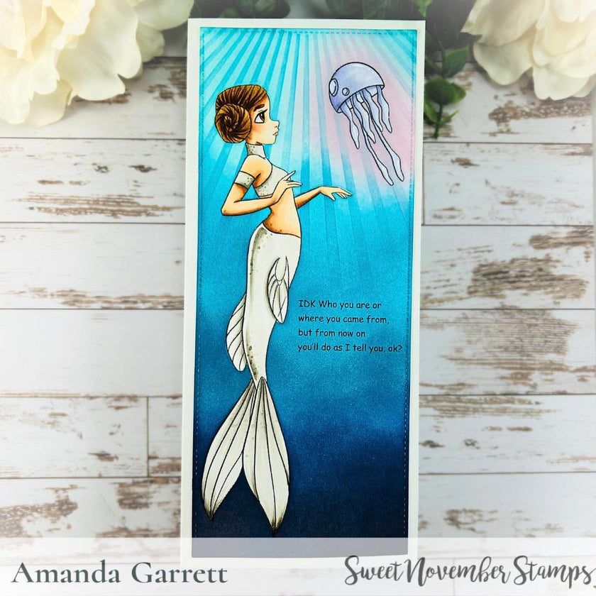 Digital Stamp - May the Fourth Leia and jelly droid