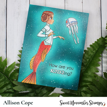 Digital Stamp - May the Fourth Leia and jelly droid
