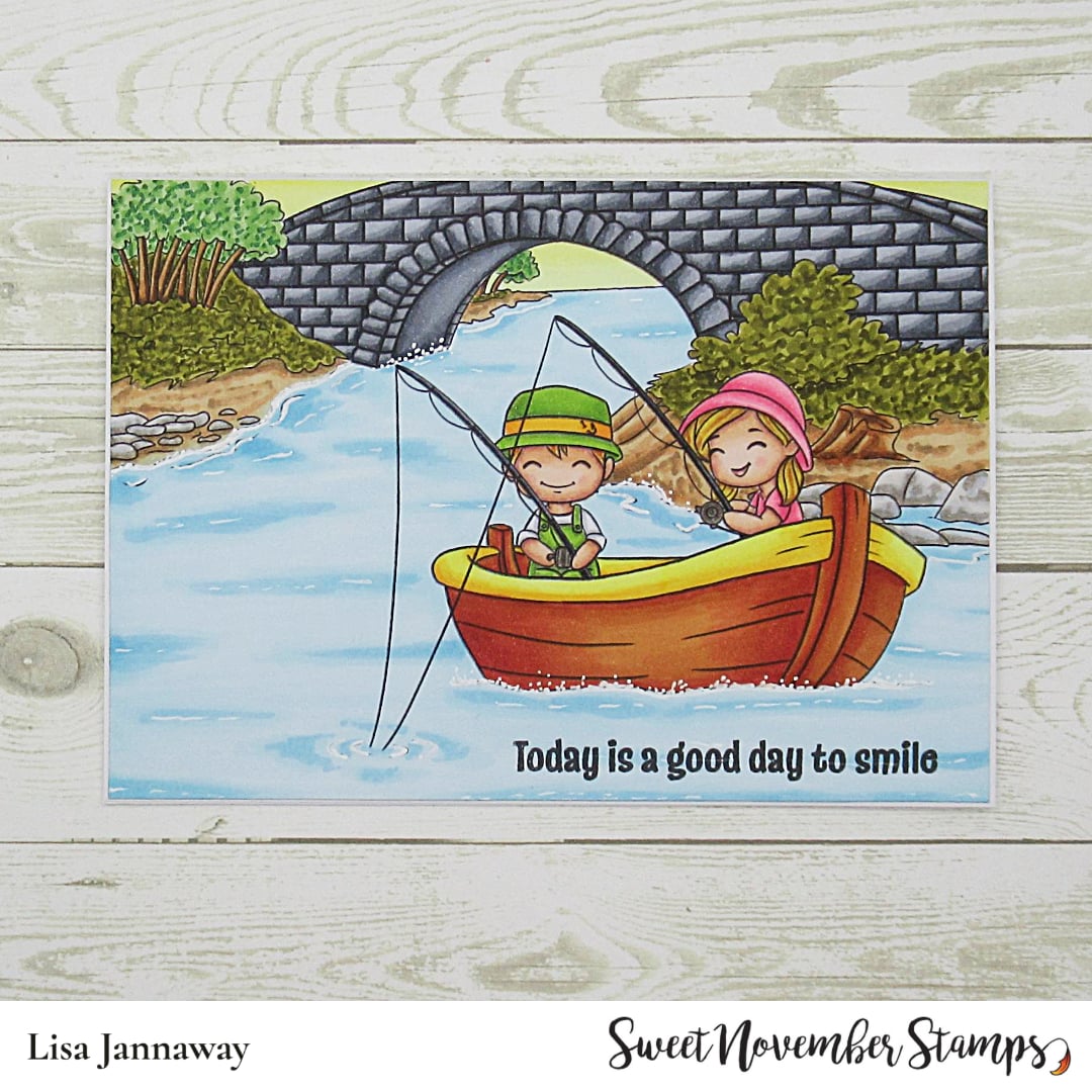 Digital Stamp - A great catch