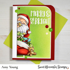 Digital Stamp - No Peeking: Santa