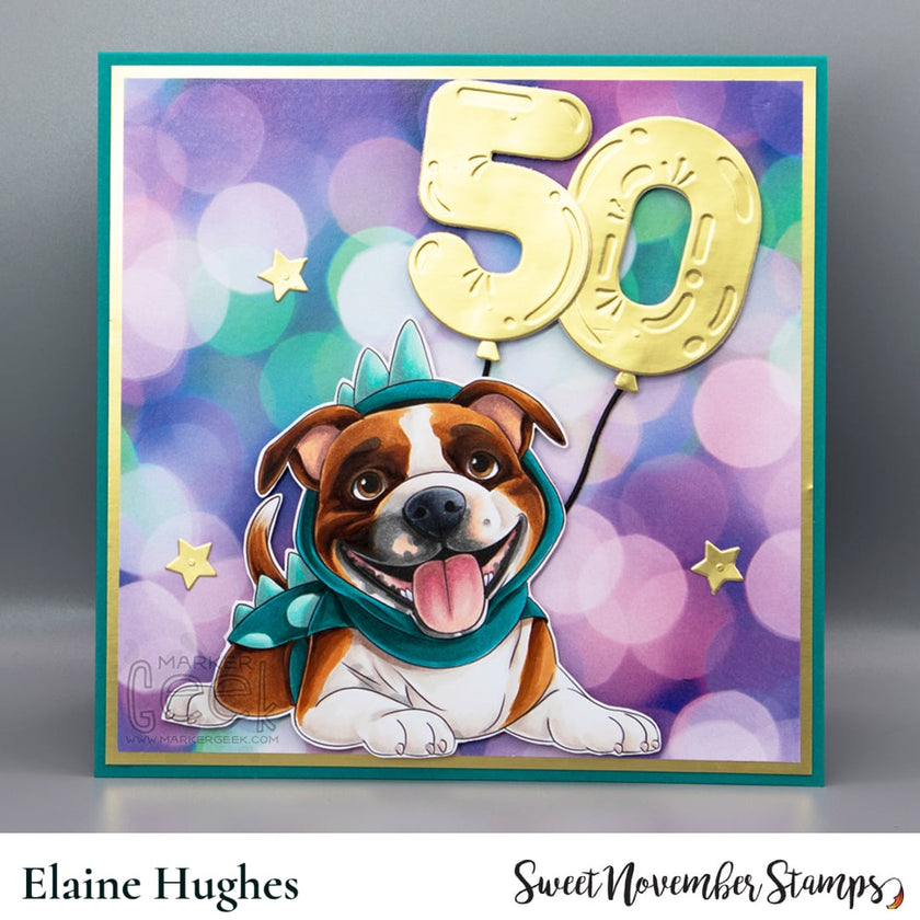 Digital Stamp - Howl-O-Ween Pups: Arthur's Dino Costume