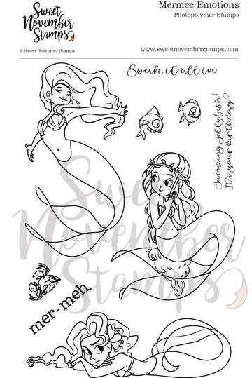 Clear Stamp Set - Mermee Emotions