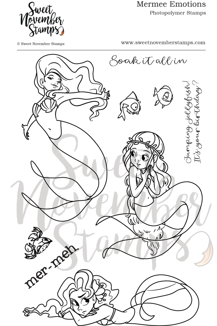 Clear Stamp Set - Mermee Emotions