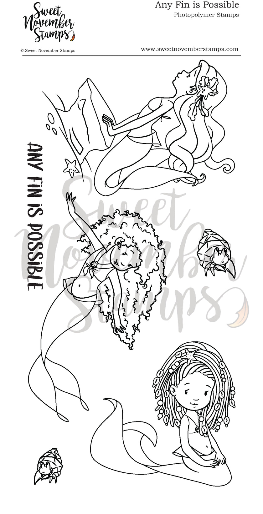 Clear Stamp Set - Any Fin is Possible