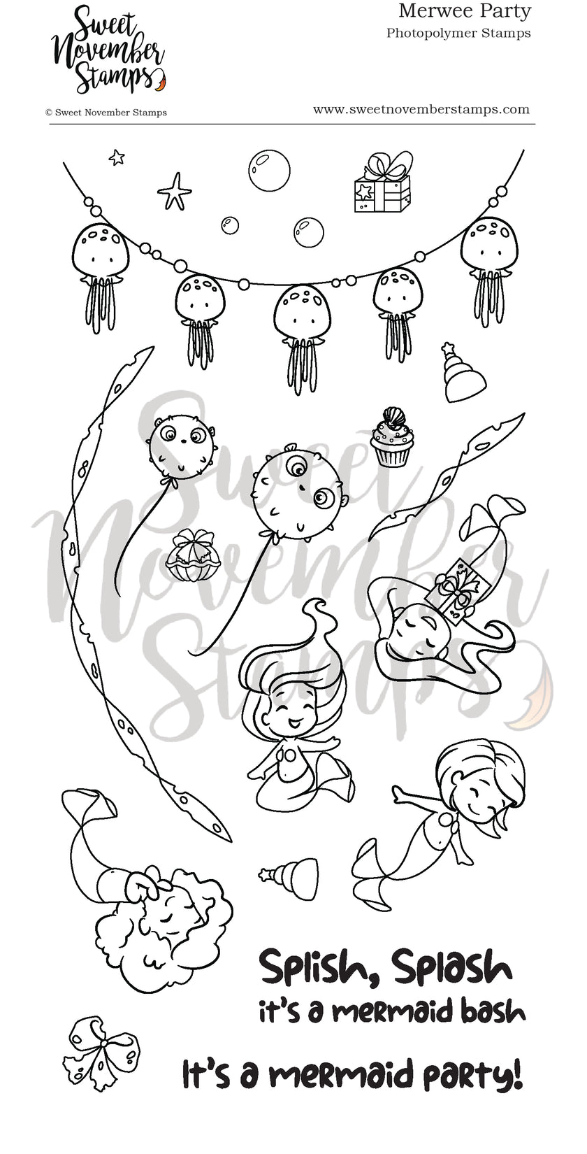 Clear Stamp Set - Merwee Party