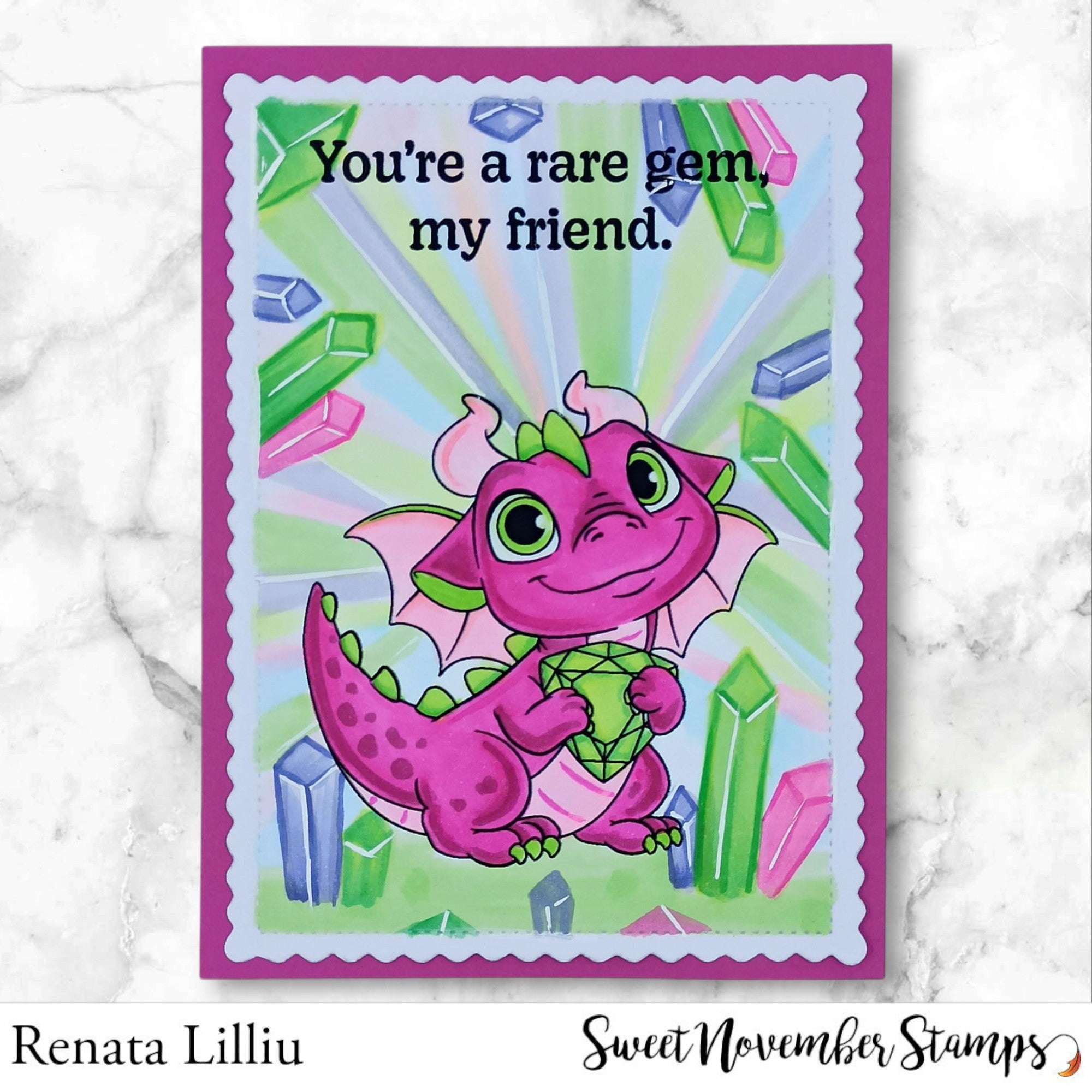 Clear Stamp Set - August Peridot Dragon