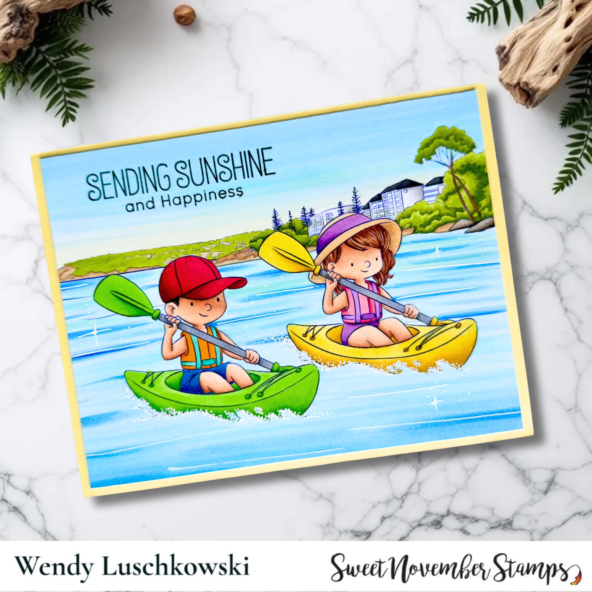 Digital Stamp - Summer On The Go: Kayakers
