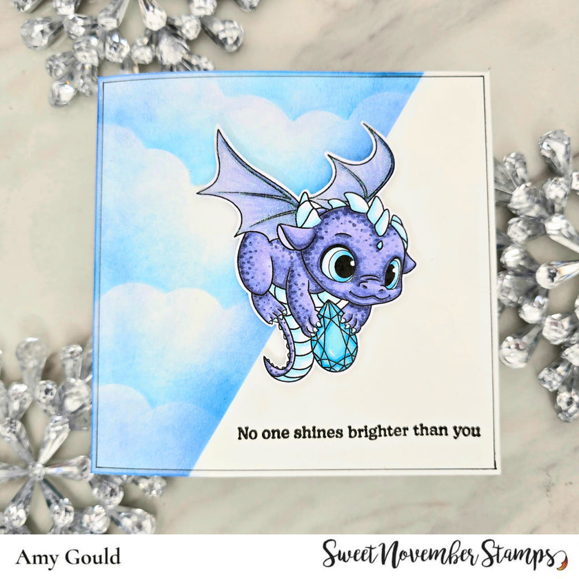 Clear Stamp Set - November Topaz Dragon