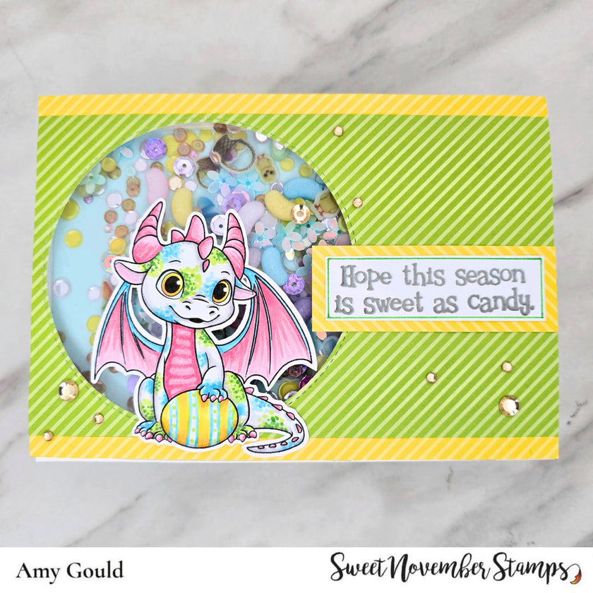 Clear Stamp Set - December Turquoise Dragon