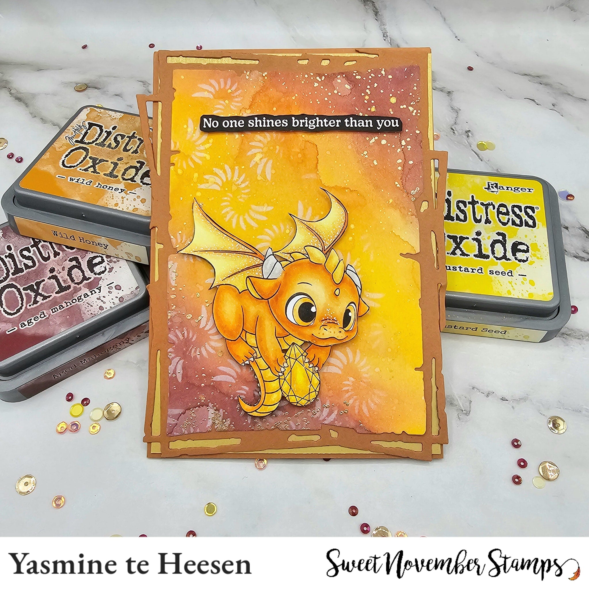 Clear Stamp Set - November Topaz Dragon