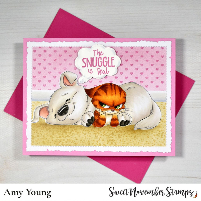 Digital Stamp - Scrappy and Sulky: Snuggle Time