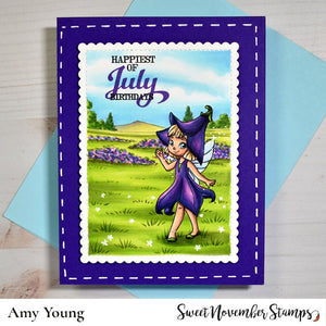 Clear Stamp Set - July Larkspur Fairy