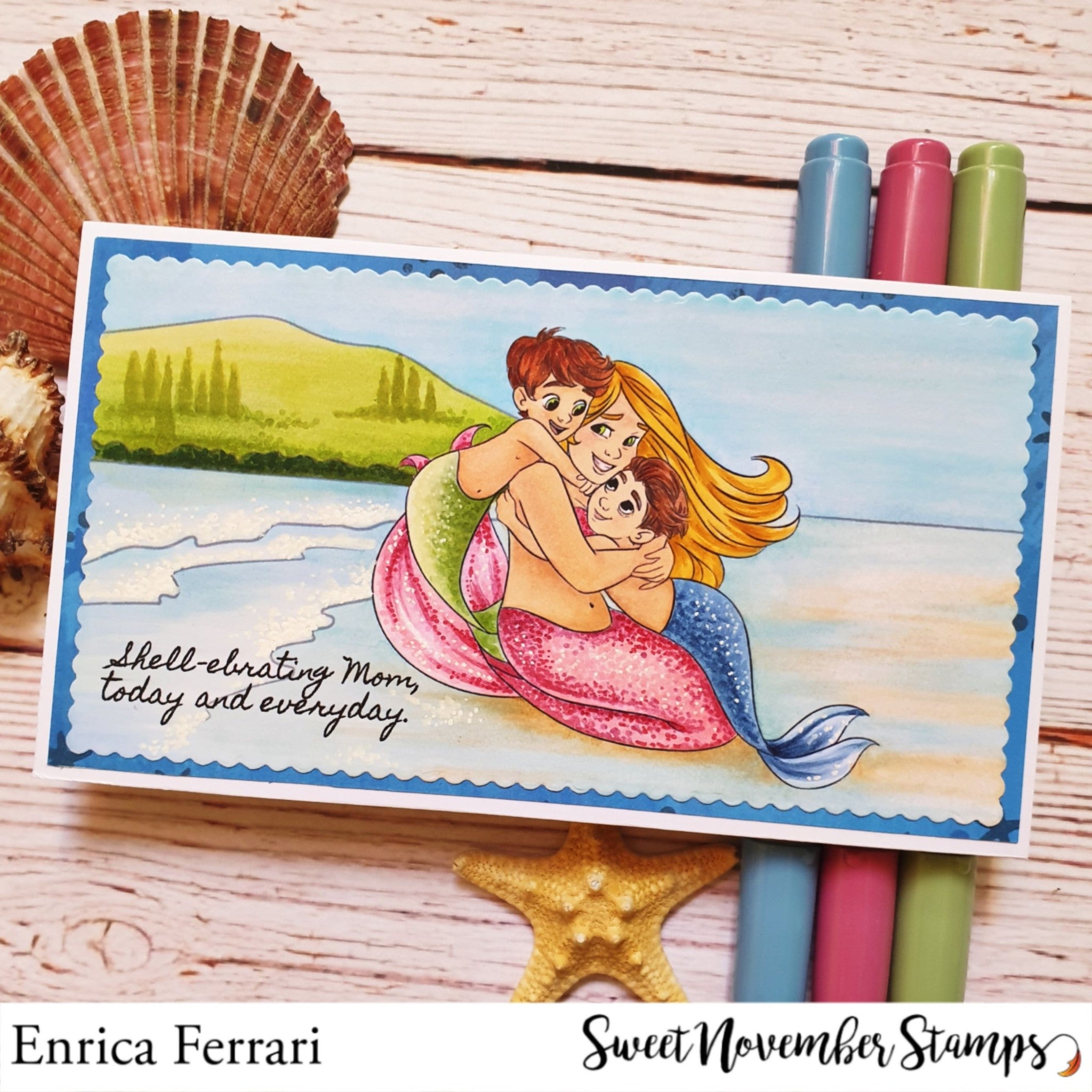 Digital Stamp - Mermazing Boy Mom