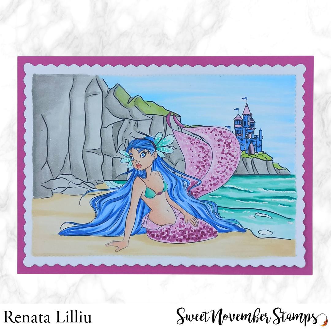 Digital Stamp - Lady Low Tide