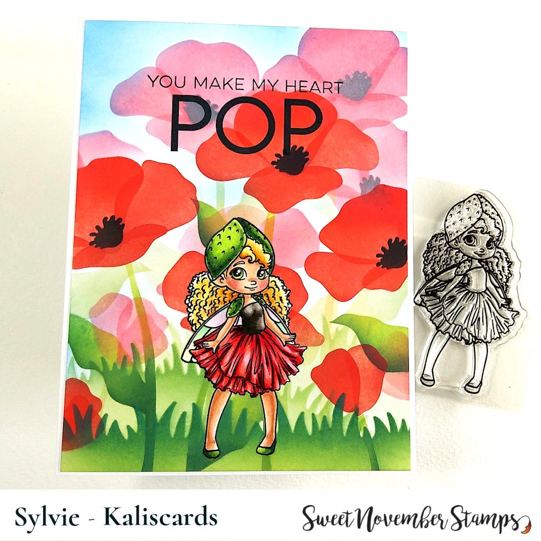 Clear Stamp Set - August Poppy Fairy